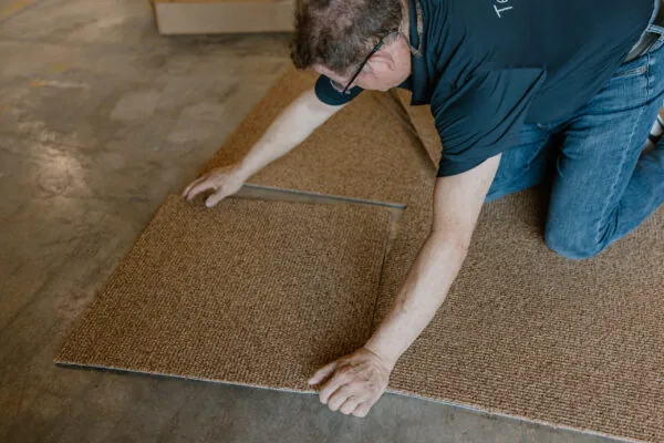 Carpet tiles for rec rooms, offices, and rentals
